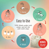 Essential 16-Piece Set Reusable Makeup Remover Pads (Bamboo + Cotton)