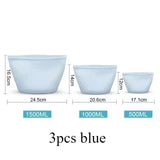 3-Piece Set - Durable Food-Grade Silicone Storage Bags (BPA-free & Non-Toxic)