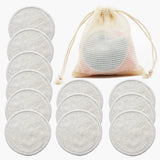 12-Pack Washable Cotton Pads (Soft, Absorbent, & Hypoallergenic)