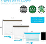 Premium Food-Grade Silicone Bags - Versatile, Dishwasher-Safe & Durable