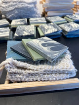 Sustainably Crafted Wooden Soap Dishes + Natural Fiber Pouches - 100% Hand-Finished