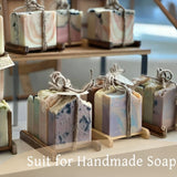Sustainably Crafted Wooden Soap Dishes + Natural Fiber Pouches - 100% Hand-Finished