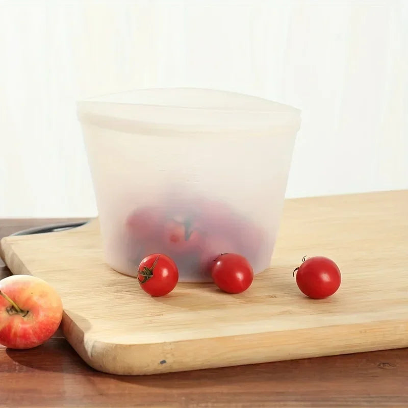 3-Piece Set - Durable Food-Grade Silicone Storage Bags (BPA-free & Non-Toxic)