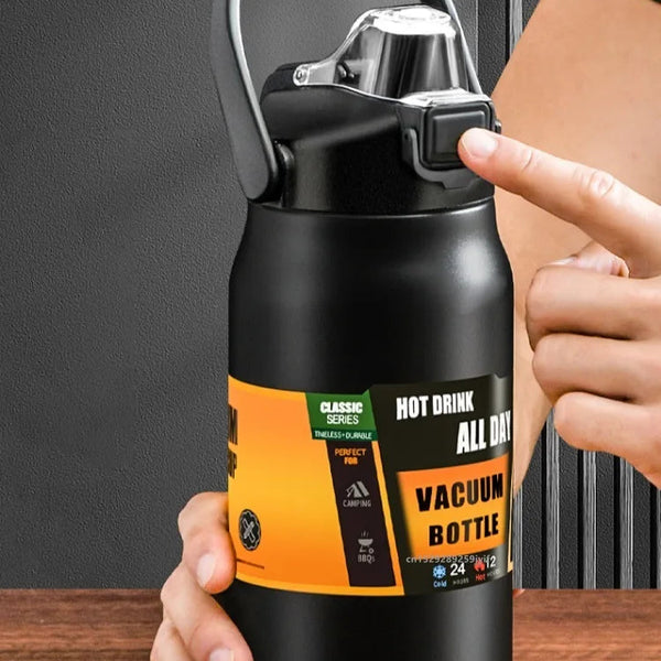 Premium Stainless-Steel Thermos (Double-Wall Vacuum-Insulation) - Fully Recyclable