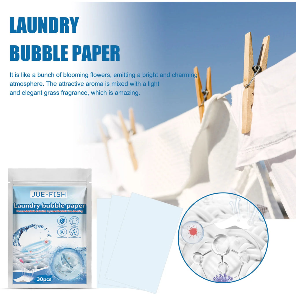 Biodegradable Eco-Conscious Plastic-Free Laundry Detergent Sheets