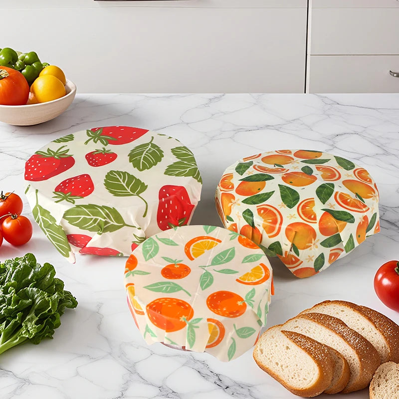 9x Natural Beeswax Wraps