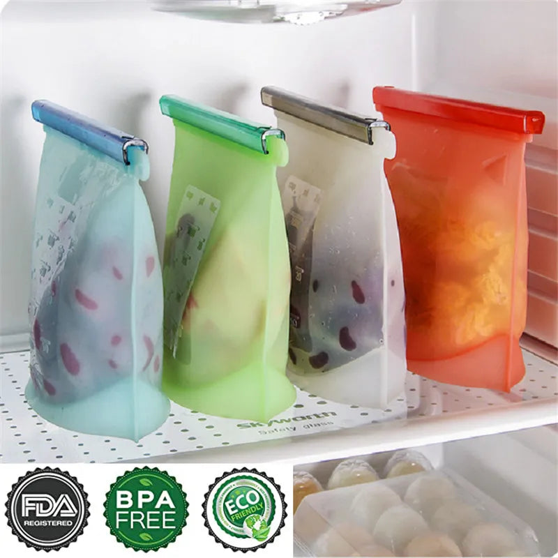 Premium Food-Grade Silicone Bags - Versatile, Dishwasher-Safe & Durable