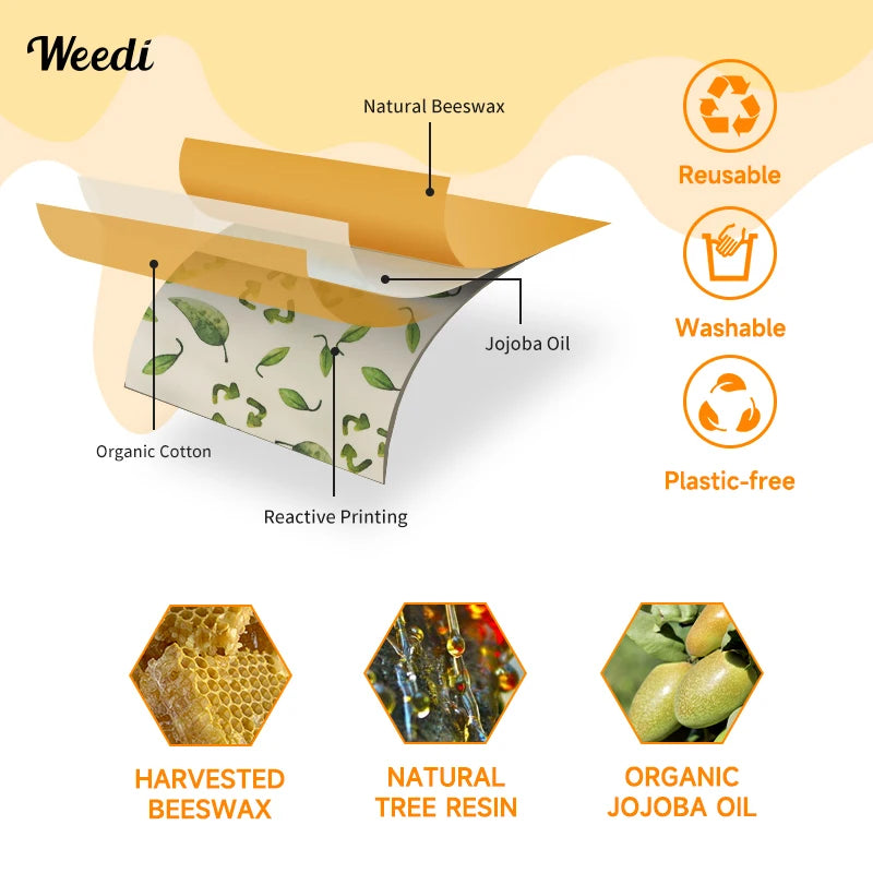 Plastic-Free & Organic - Natural Beeswax Wrap Roll