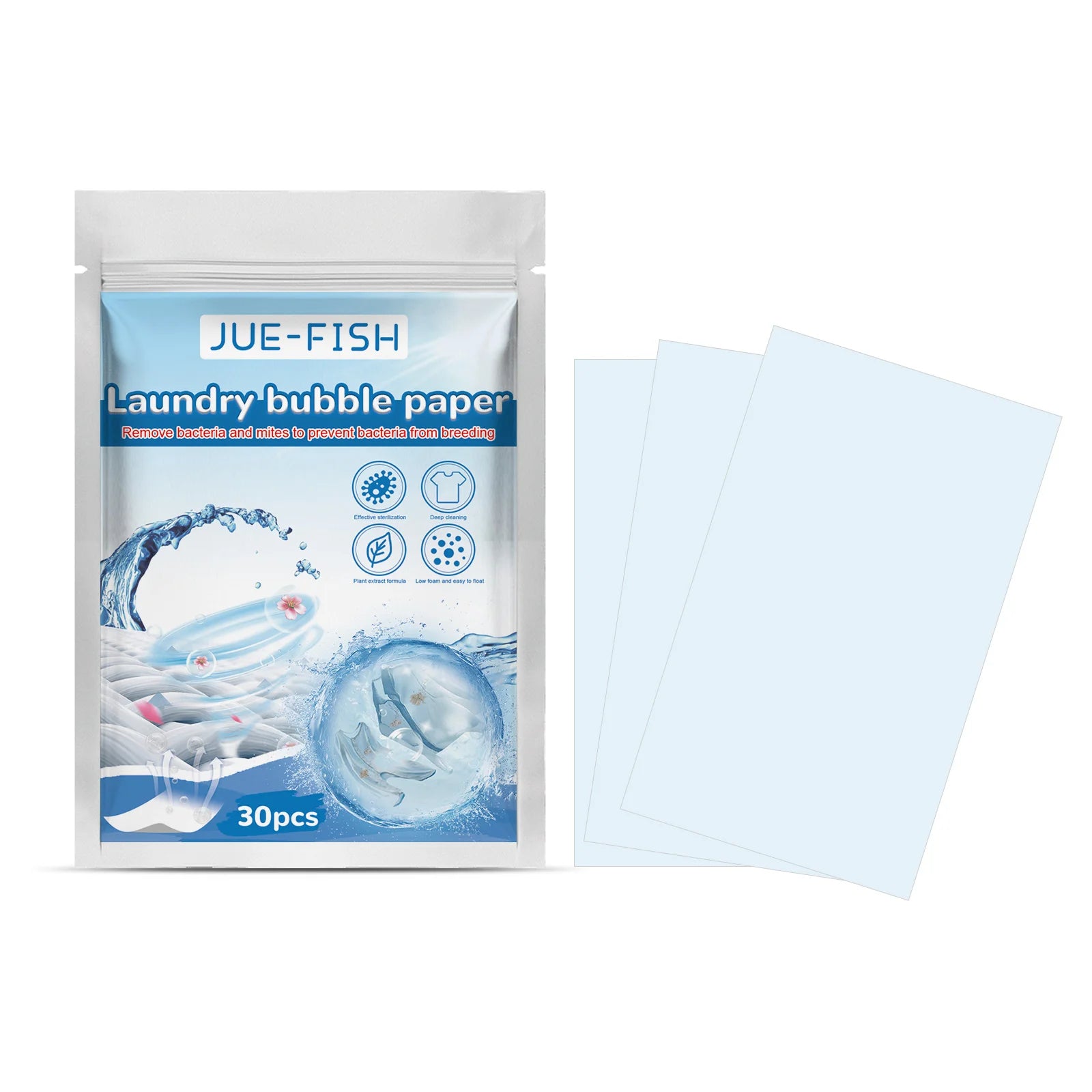 Biodegradable Eco-Conscious Plastic-Free Laundry Detergent Sheets