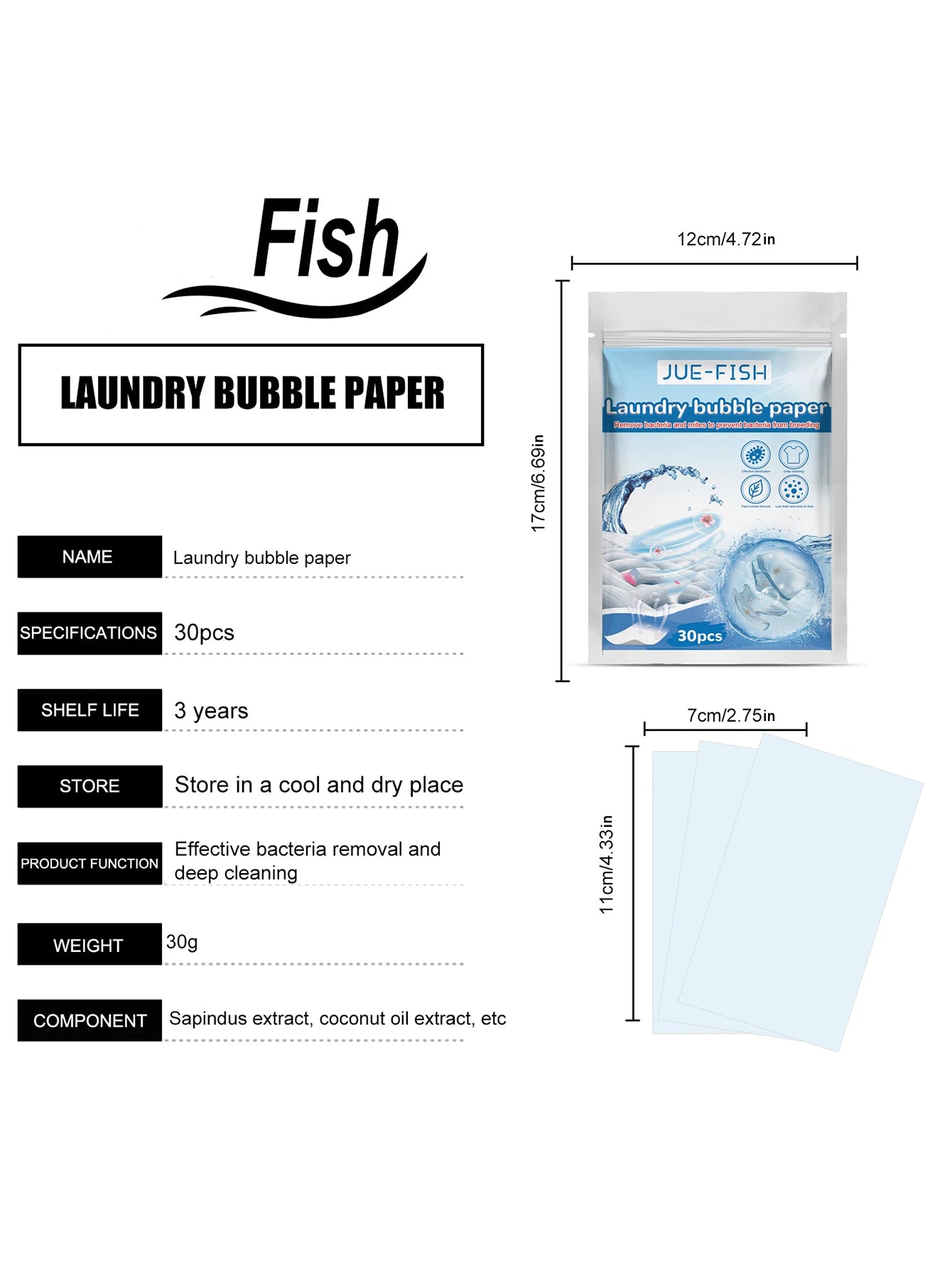 Biodegradable Eco-Conscious Plastic-Free Laundry Detergent Sheets