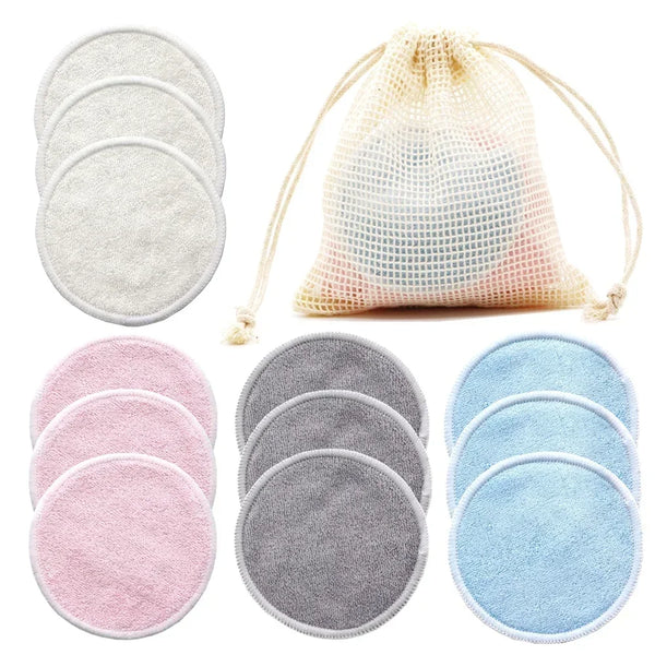 12-Pack Washable Cotton Pads (Soft, Absorbent, & Hypoallergenic)