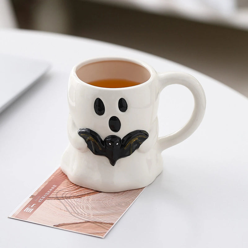 Charming Reusable Ceramic Mug (Halloween Aesthetic)
